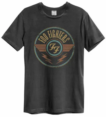 Buy Amplified Foo Fighters FF Air Cotton Unisex Grey/Charcoal T-shirt • 22.95£