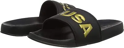 Buy DC Slide SE Black Gold Womens Sliders Flip Flops • 21.99£