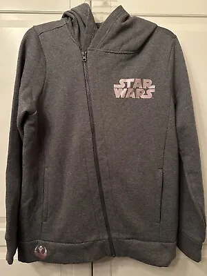 Buy Disney Parks Star Wars Rebel Alliance Logo Gray Zip Up Hoodie Women's Medium • 24.90£