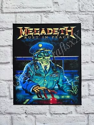 Buy SEW ON PRINTED BACK PATCH JACKET 23.5cm X 19.5cm MEGADEATH RUST IN PEACE • 28£