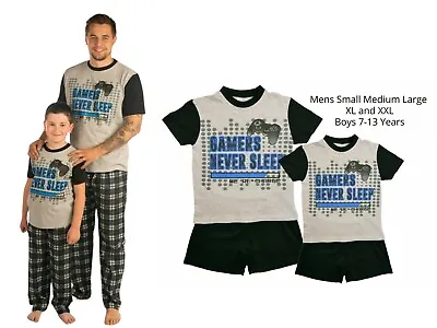 Buy Mens Gaming Pyjamas S L XL Long And Short Sale Price To Clear • 10£