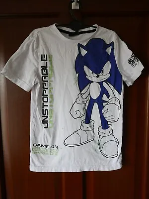 Buy Tesco Sonic The Hedgehog T-Shirt, Age 8-9yrs, White/Blue • 3.99£