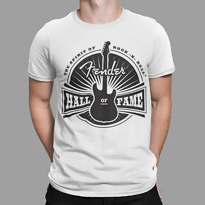 Buy Fender Electric Guitar T-Shirt Music Hall Of Fame Tee Classic Retro • 6.99£