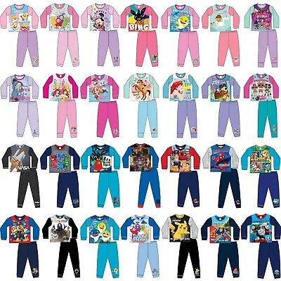 Buy Boys Girls Kids Baby Toddler Teenage Long Sleeve Character Pyjamas Pjs 1-12 Yrs • 7.99£
