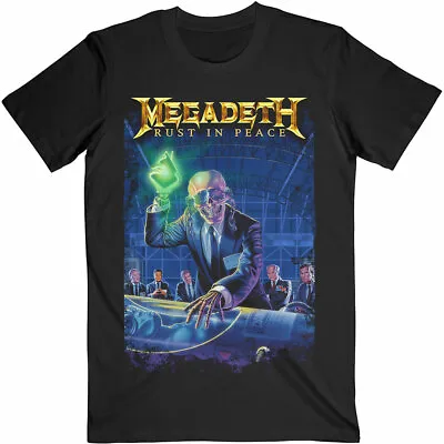 Buy Official Megadeth T Shirt Rust In Peace 30th Anniversary Mens Rock Metal Black • 16.28£