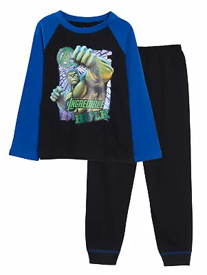 Buy Boys Incredible Hulk Pyjamas Kids Marvel Avengers Full Length Pjs Set Nightwear • 8.95£