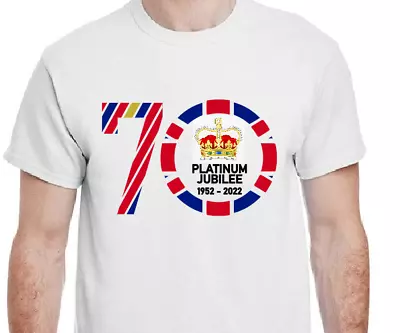Buy Queen's Platinum Jubilee 1952-2022 Crown The Parade T-shirt. FREE 1st Class Post • 9.99£
