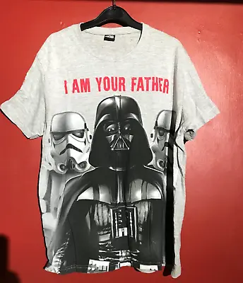 Buy Mens Star Wars T Shirt Darth Vader & Stormtroopers Size L   I Am Your Father  • 5.99£