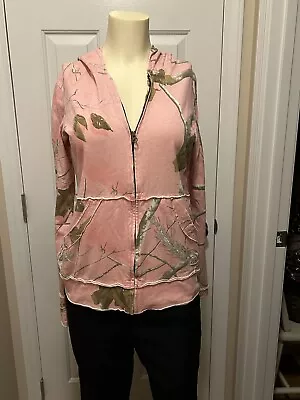 Buy Realtree Pink Camo Jacket, Ladies Zip Up With Hood- Size L • 11.34£