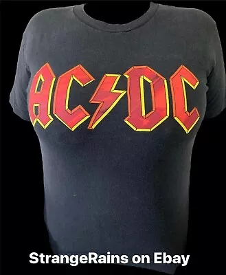 Buy AC/DC Band Shirt Ladies (M) Angus Young Bon Scott Hard Rock Thunderstruck ACDC • 16.09£