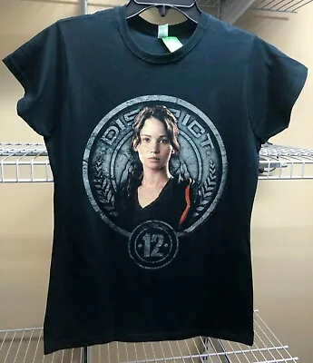 Buy Hunger Games Katniss In District 12 Seal Women's T-Shirt Navy Blue Sz Small New • 28.91£