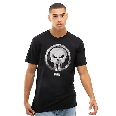 Buy Marvel Mens T-Shirt The Punisher Badge Skull Top Tee S-2XL Official • 13.99£