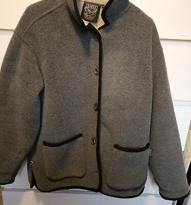 Buy Aigle Mens Grey Fleece Polartec Full Button Jacket Classic Vintage Size M Medium • 23£