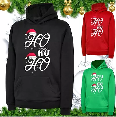Buy Ho Ho Ho Santa Claus Hat Christmas Hoodie Xmas Winter Festive Jesus Hood Top • 18.99£