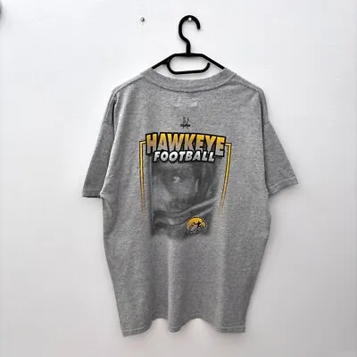 Buy Vintage Iowa Hawkeyes Grey T-shirt Large USA College Football • 14.99£
