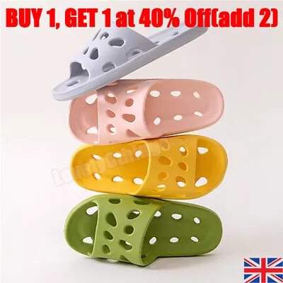 Buy Men/Women Shower Bath Slippers Clogs Non-Slip Sandals Ultra Soft Shoes Home UK • 5.19£
