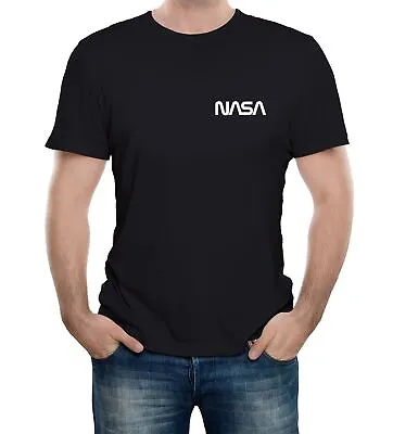 Buy Nasa Left Breast Logo Mens T-Shirt Space Travel Mars Shuttle Solar System • 12.99£