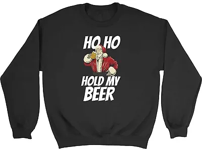 Buy Ho Ho Hold My Beer Christmas Xmas Mens Womens Sweatshirt Jumper Gift • 15.99£