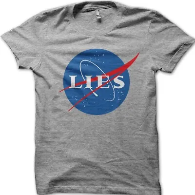 Buy NASA Lies FLAT EARTH Printed T-shirt 9046 • 13.95£