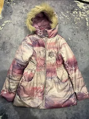 Buy Frozen Parka / Winter Jacket Puffer Padded 7-8 Years Girl Purple • 8£