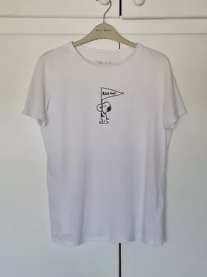 Buy Snoopy Peanuts White RAH RAH T-shirt Women's Size Large • 11.99£