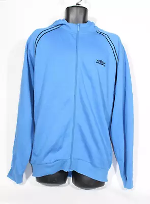 Buy Umbro Hoodie Large Blue Retro Y2K Hooded Sweater Full Zip Sweatshirt Mens • 14.99£