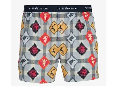 Buy Peter Alexander Men’s Game Of Thrones Cotton Boxer Shorts Size M • 22£