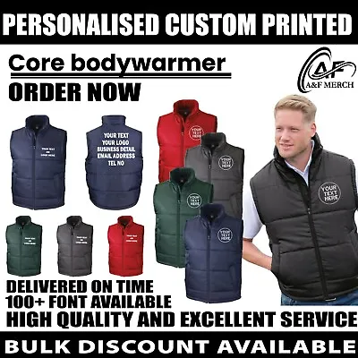 Buy Personalised Custom Printed Bodywarmer Gilet Jacket Winterwear Sleeveless R208X • 22.99£
