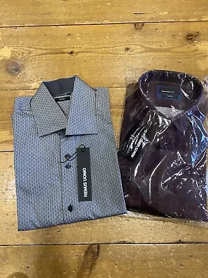 Buy 2 X REMUS UOMO® Tapered Fit Shirts - 17.5/18” COMBINED SRP £110 DPD NEXT DAY • 30£