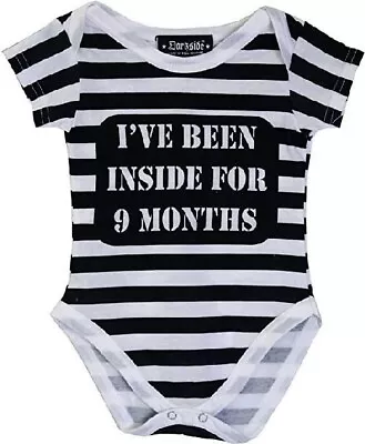Buy Darkside Clothing 6-12 Months Stripy Prison Baby Grow 100% Cotton BNWT   • 7.99£