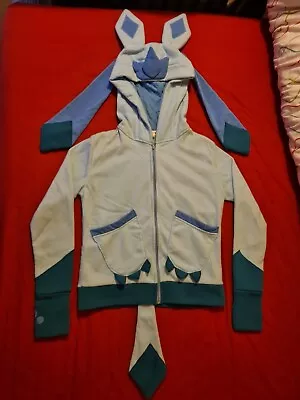 Buy Glaceon Hand Made Pokémon Cosplay Hoodie - Small Adult Or Medium To Large Kids • 20£