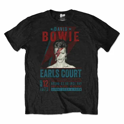Buy David Bowie Earls Court '73 Official Merch Eco Recycling T-Shirt Black New • 20.93£
