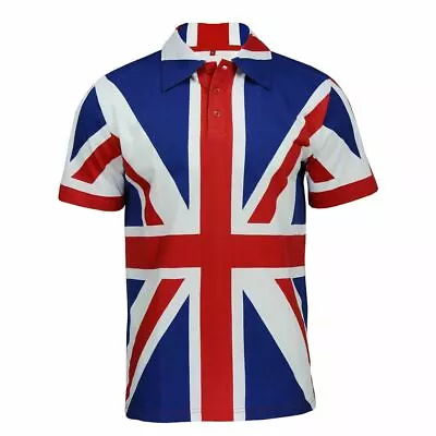 Buy 2022 Quick-drying Summer New Union Jack With Collar Cotton POLO Shirt • 10.71£
