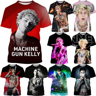 Buy Machine Gun Kelly Hip Hop Casual Women Men T-Shirt 3D Print Short Sleeve Tee Top • 9.59£