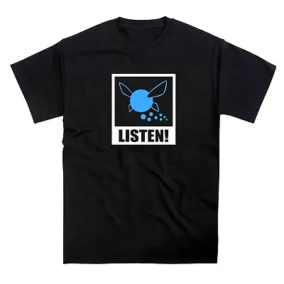 Buy Ocarina Fairy N64 Inspired Listen Slogan T-Shirt • 12.95£