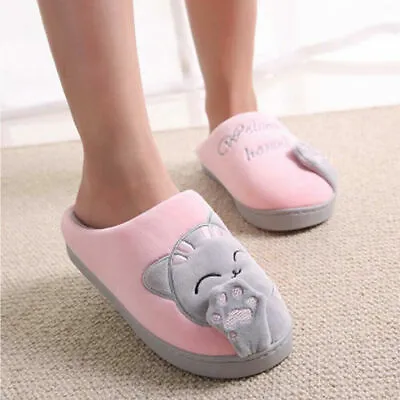 Buy Ladies Slippers Mens Womens Warm Fur Lined Winter Warm Mules Shoes House Size UK • 12.99£