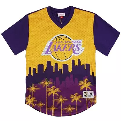 Buy Mitchell & Ness Los Angeles Lakers Mens Winning Short Mesh T-Shirt MSPOMG18044 • 41.99£