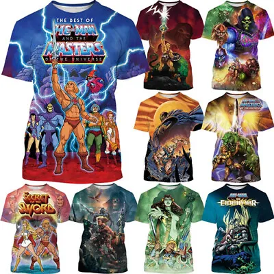 Buy He-Man Masters Of The Universe 3D Womens/mens Short Sleeve T-Shirt Tops Tee • 10.79£