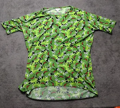 Buy LulaRoe Shirt Womens Large Kermit The Frog Pattern Polyester Blend Green • 9.45£