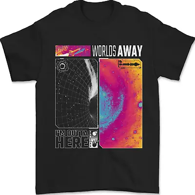 Buy Worlds Away Black Hole Space Planets Universe Mens T-Shirt 100% Cotton • 8.49£