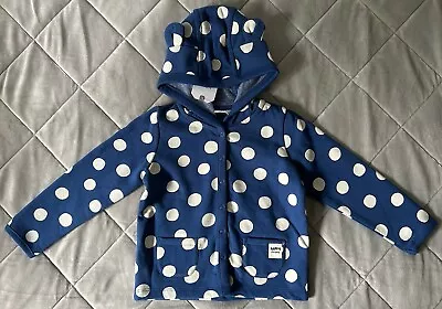 Buy Next Baby Girls Boys Unisex Blue Spotted Hooded Jacket 1.5 - 2 Years BNWT • 6£