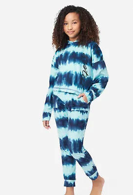 Buy NWT 7 8 Justice Tie Dye Ombre Hoodie Pajamas School Joggers Christmas Loungewear • 16.71£