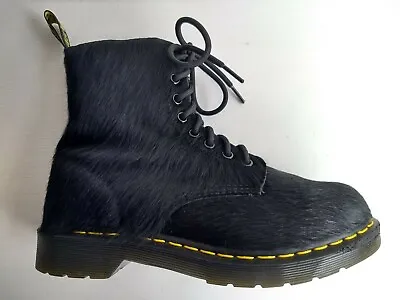 Buy Doc Dr. Martens Horsey Black Long Hair-on Boots Pony Hair Leather Rare Size 5uk • 251.02£