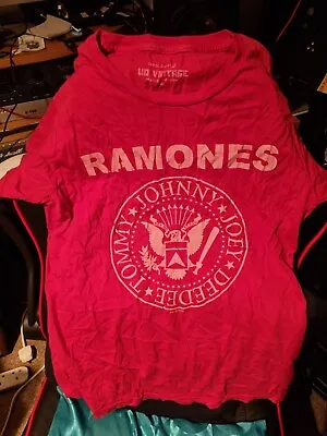 Buy Ramones T SHIRT Red.  UO VINTAGE Brand . Size S. Made In USA • 7.99£