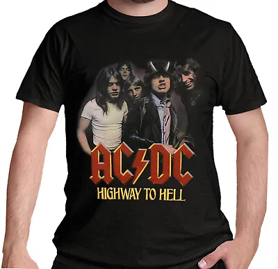 Buy AC DC T Shirt Highway To Hell Official H2H Logo Rock Band Album Cover S-2XL New • 14.85£