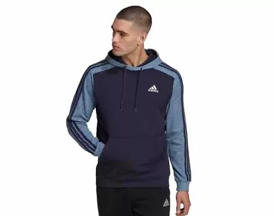 Buy Mens Adidas Melange French Terry Hoodie - Xs Bnwt Navy • 27.99£