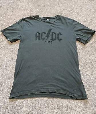 Buy ACDC T-Shirt Adult Size Medium Dark Green Short Sleeve Rock Band Music Tee • 12.53£