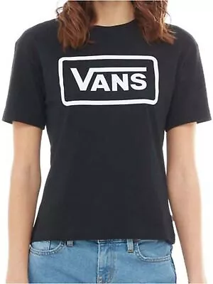 Buy Vans Black Boom Boom Boxy Womens T-Shirt - S • 9£