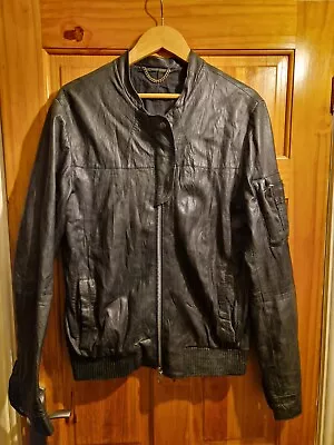 Buy All Saints Hudson Leather Jacket / Bomber (Mens Large) BLACK • 63.99£