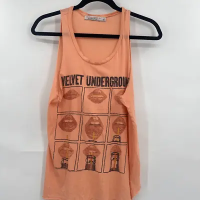 Buy Junk Food Clothing Co. Women's Orange Velvet Underground Orange Tank Top Size Sm • 22.20£
